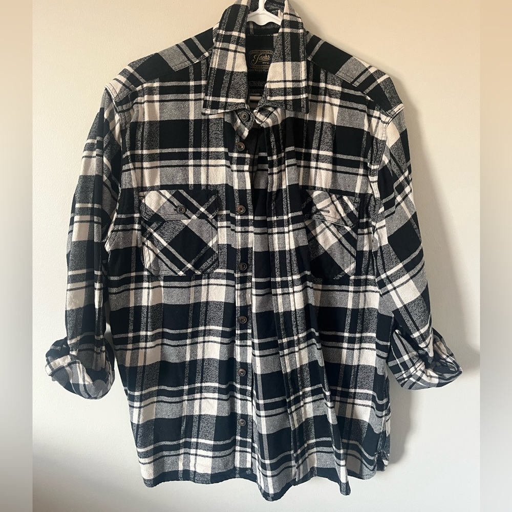 Jachs NY Black and White Flannel Shirt